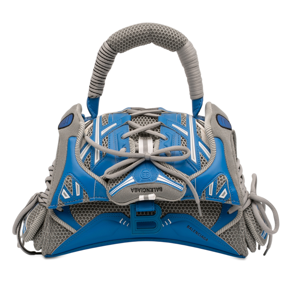 Pre-Loved Balenciaga Small Faux Leather and Mesh Sneakerhead Top Handle Bag